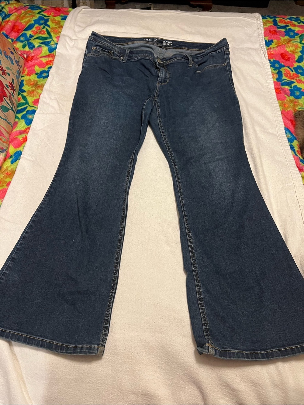 torrid Dark Blue Flare Jeans - Wide Leg
